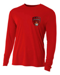 BLAZE A-4 LONG SLEEVE DRI FIT RED