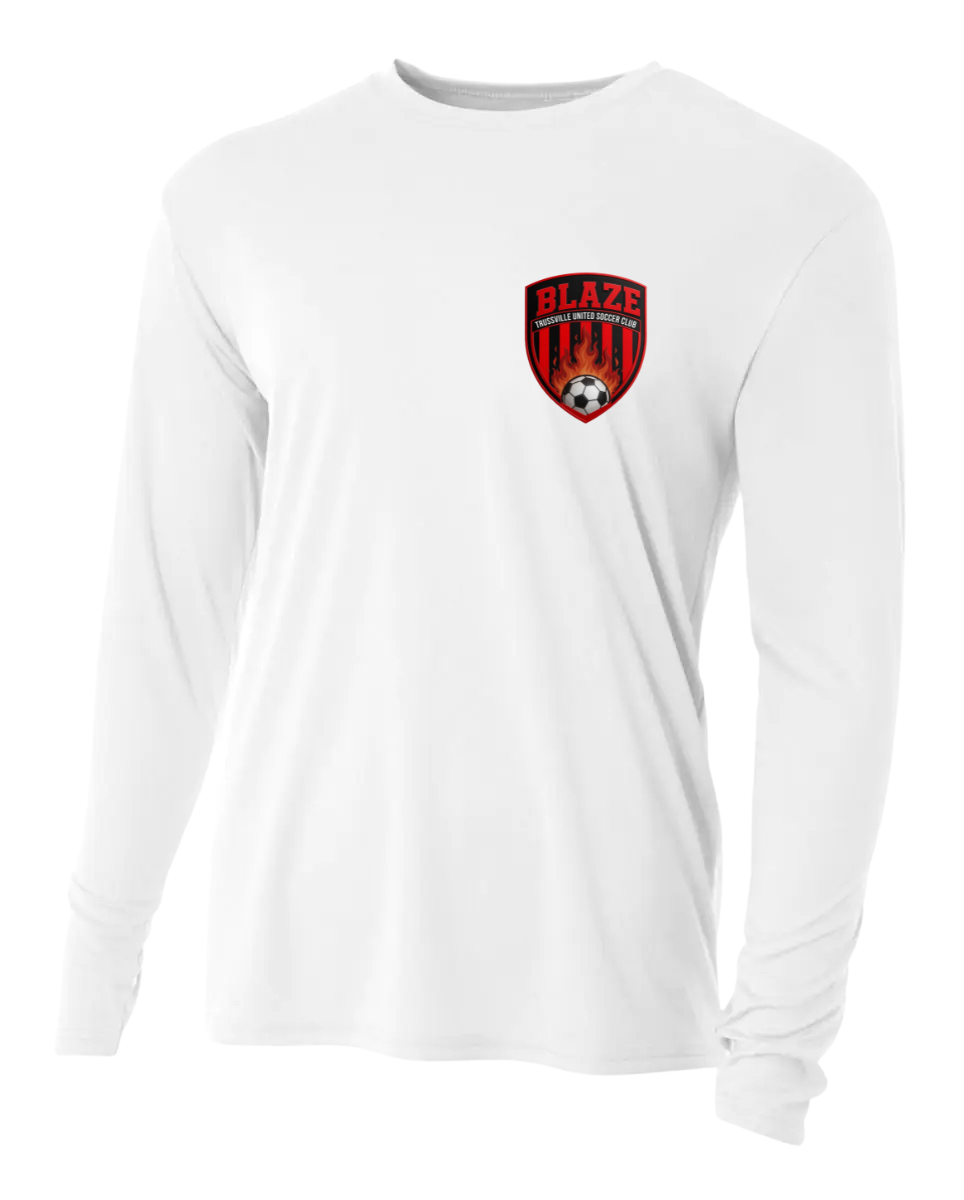 BLAZE A-4 LONG SLEEVE DRI FIT T-SHIRT WHITE