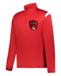 BLAZE BADGER ON THE RISE 1/4 ZIP PULLOVER RED
