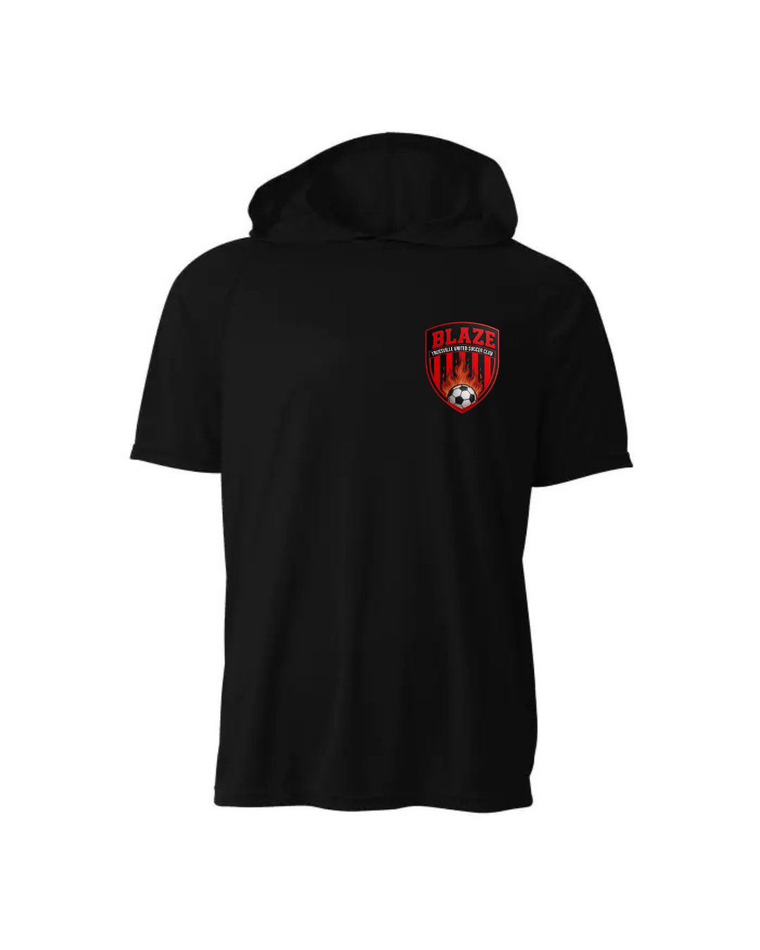 BLAZE DRI FIT T-SHIRT HOODIE BLACK
