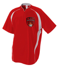 BLAZE RED AND GRAY CAGE JACKET SHORT SLEEVE