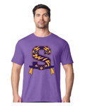 FLAG FOOTBALL GILDAN SOFT STYLE HEATHERED PURPLE T-SHORT