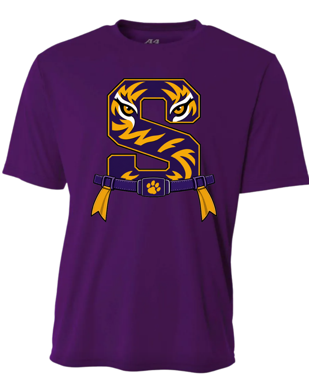 FLAG FOOTBALL PURPLE DRI FIT SHORT SLEEVE T-SHIRT