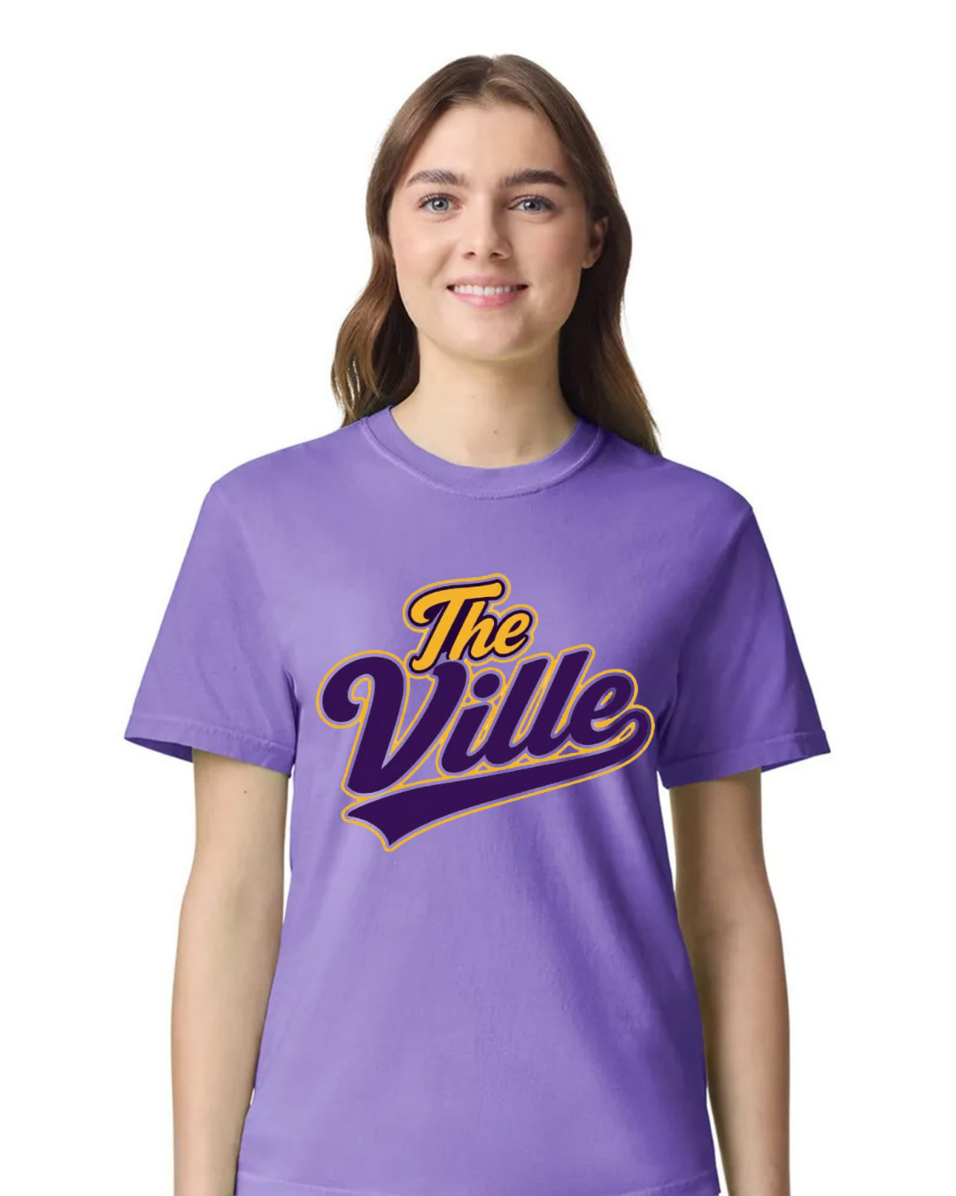FLAG FOOTBALL SHORT SLEEVE LAVENDER COMFORT COLOR