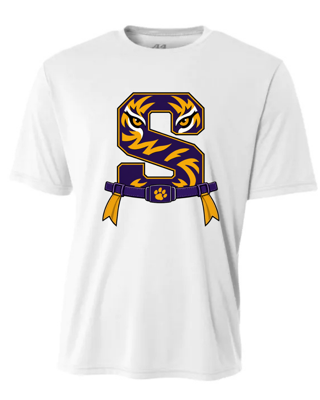 FLAG FOOTBALL WHITE SHORT SLEEVE DRI FIT T-SHIRT