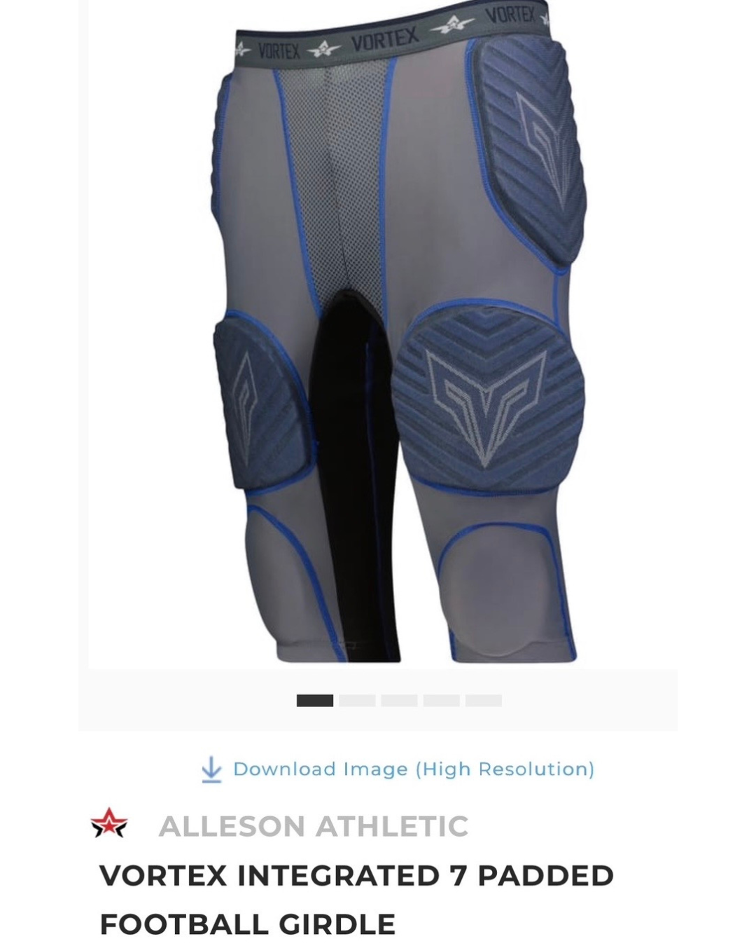 ALLESON VORTEX INTEGRATED 7 PADDED GOOTBALL GIRDLE