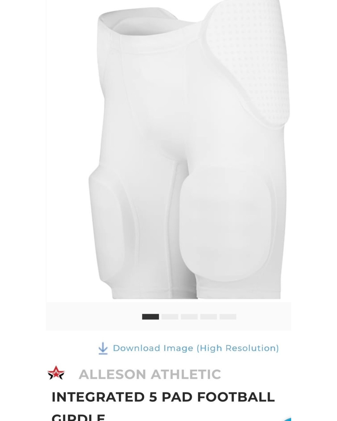 ALLESON INTEGRATED 5 PAD FOOTBALL GIRDLE