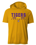 GOLD SHORT SLEEVE DRI-FIT HOODIE T-SHIRT