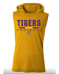 GOLD SLEEVELESS DRI-FIT HOODIE T-SHIRT