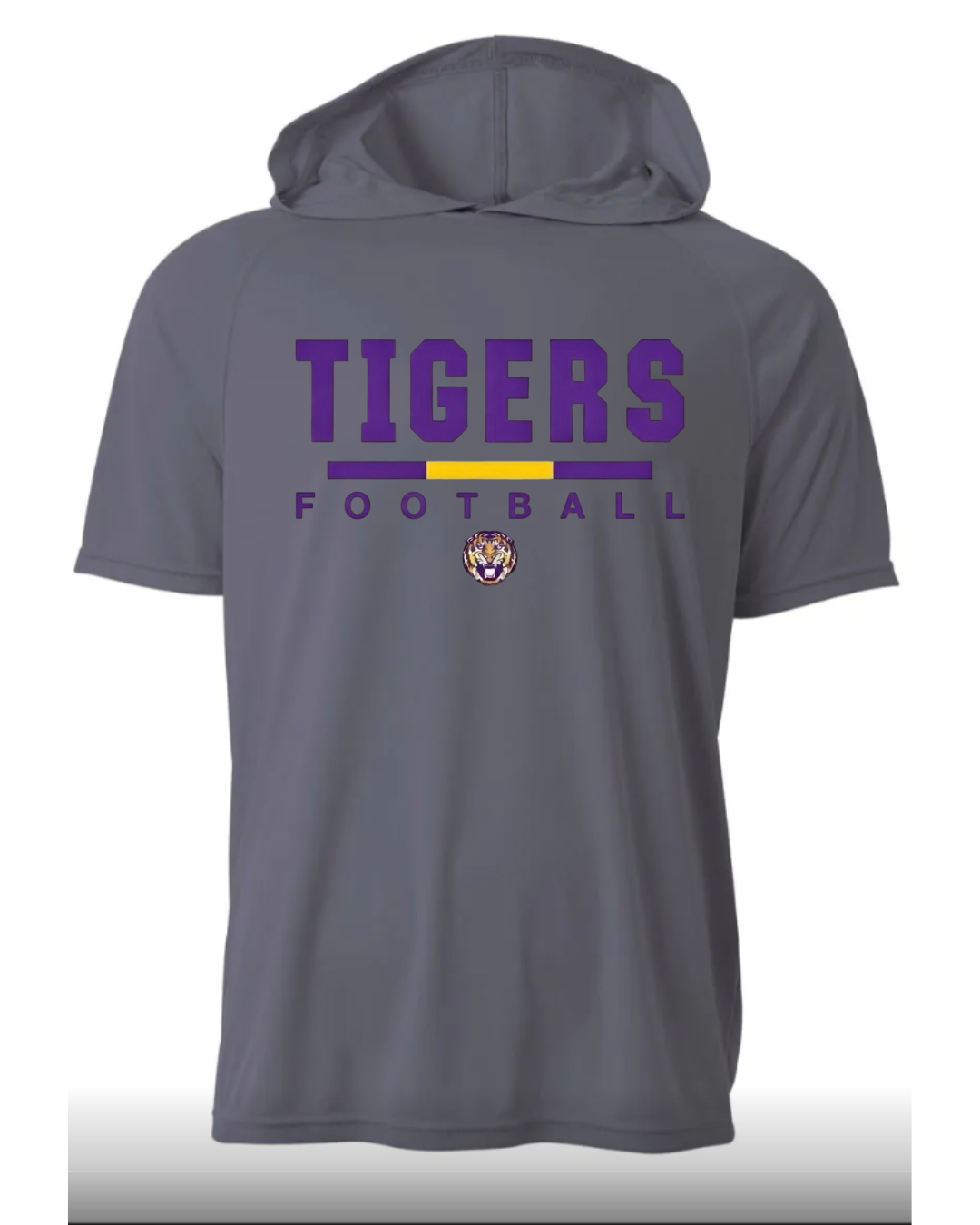 GRAPHITE SHORT SLEEVE DRI-FIT HOODIE T-SHIRT