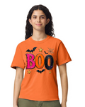 HALLOWEEN BURNT ORANGE COMFORT COLOR BOO WITH BATS