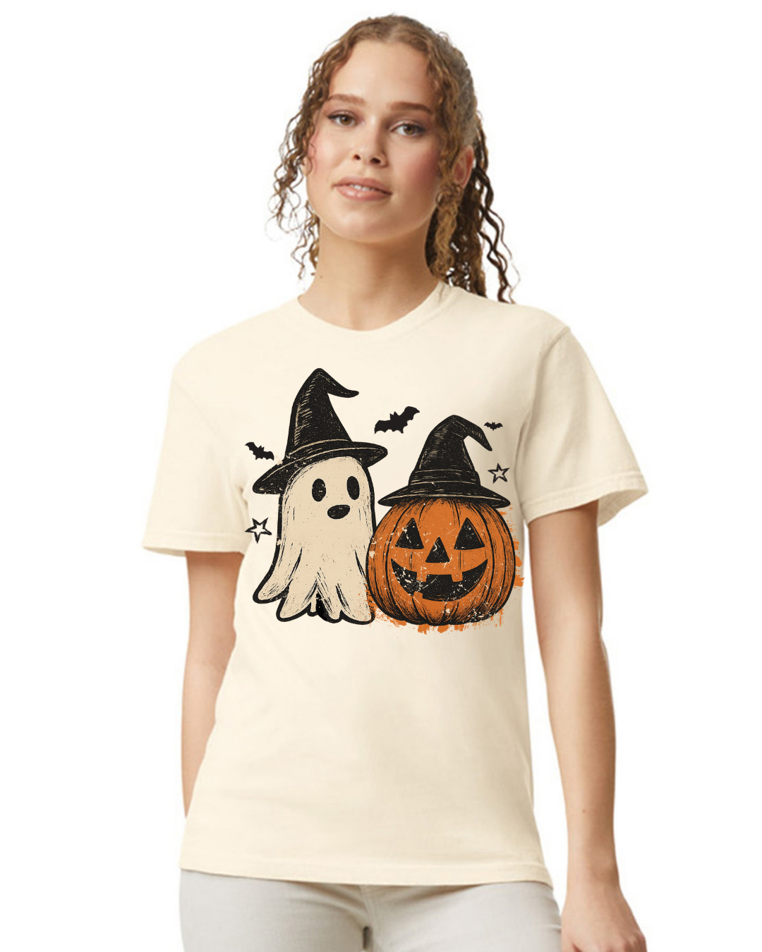HALLOWEEN COMFORT COLOR IVORY GHOST AND PUMPKIN