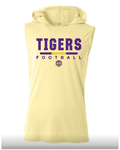 LIGHT YELLOW SLEEVELESS DRI-FIT HOODIE T-SHIRT