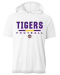 WHITE SHORT SLEEVE DRI-FIT HOODIE T-SHIRT