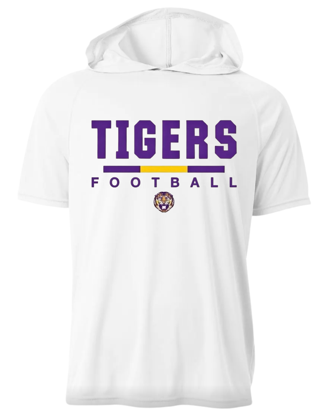 WHITE SHORT SLEEVE DRI-FIT HOODIE T-SHIRT