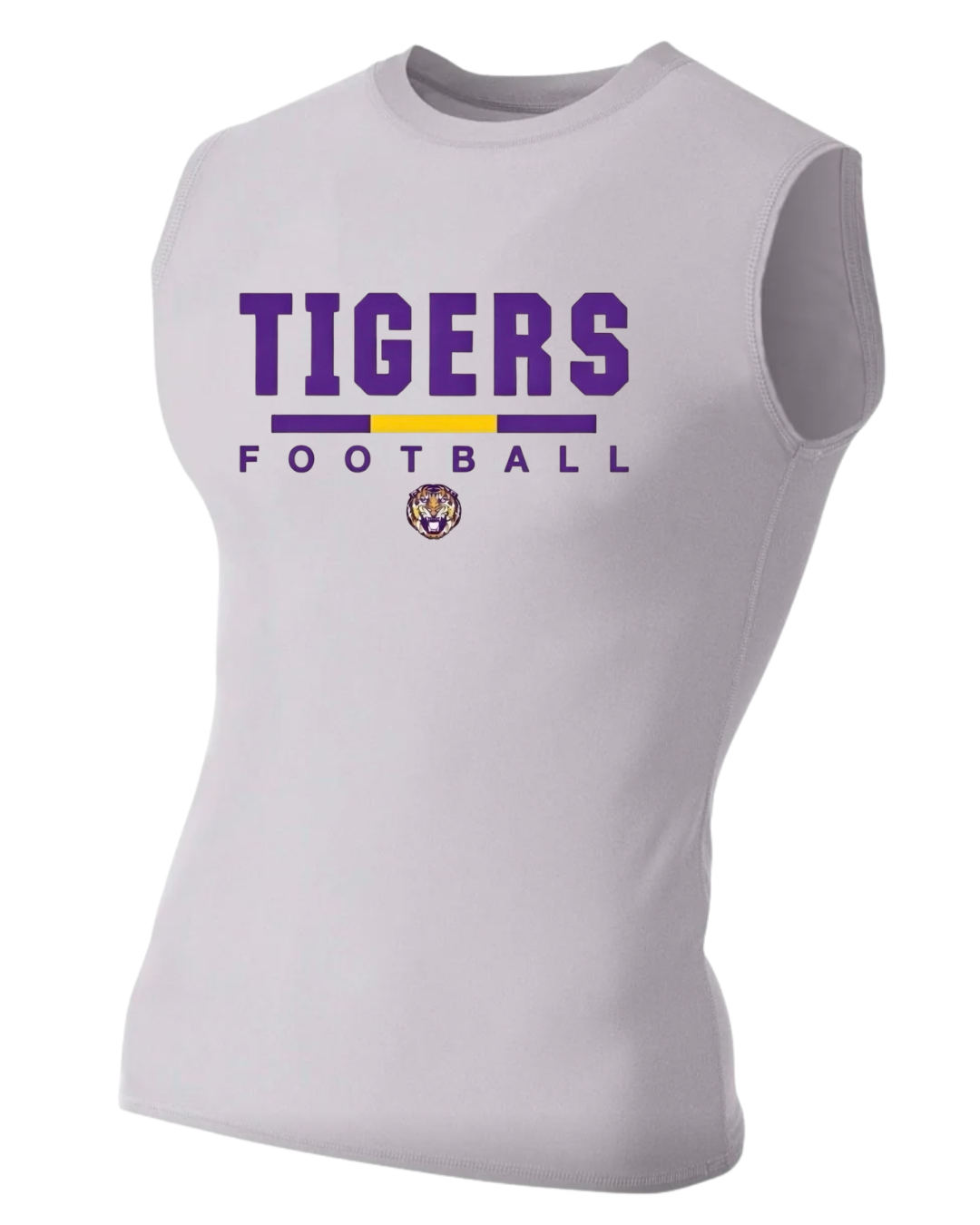 WHITE SLEEVELESS COMPRESSION SHIRT