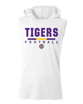 WHITE SLEEVELESS DRI-FIT HOODIE T-SHIRT