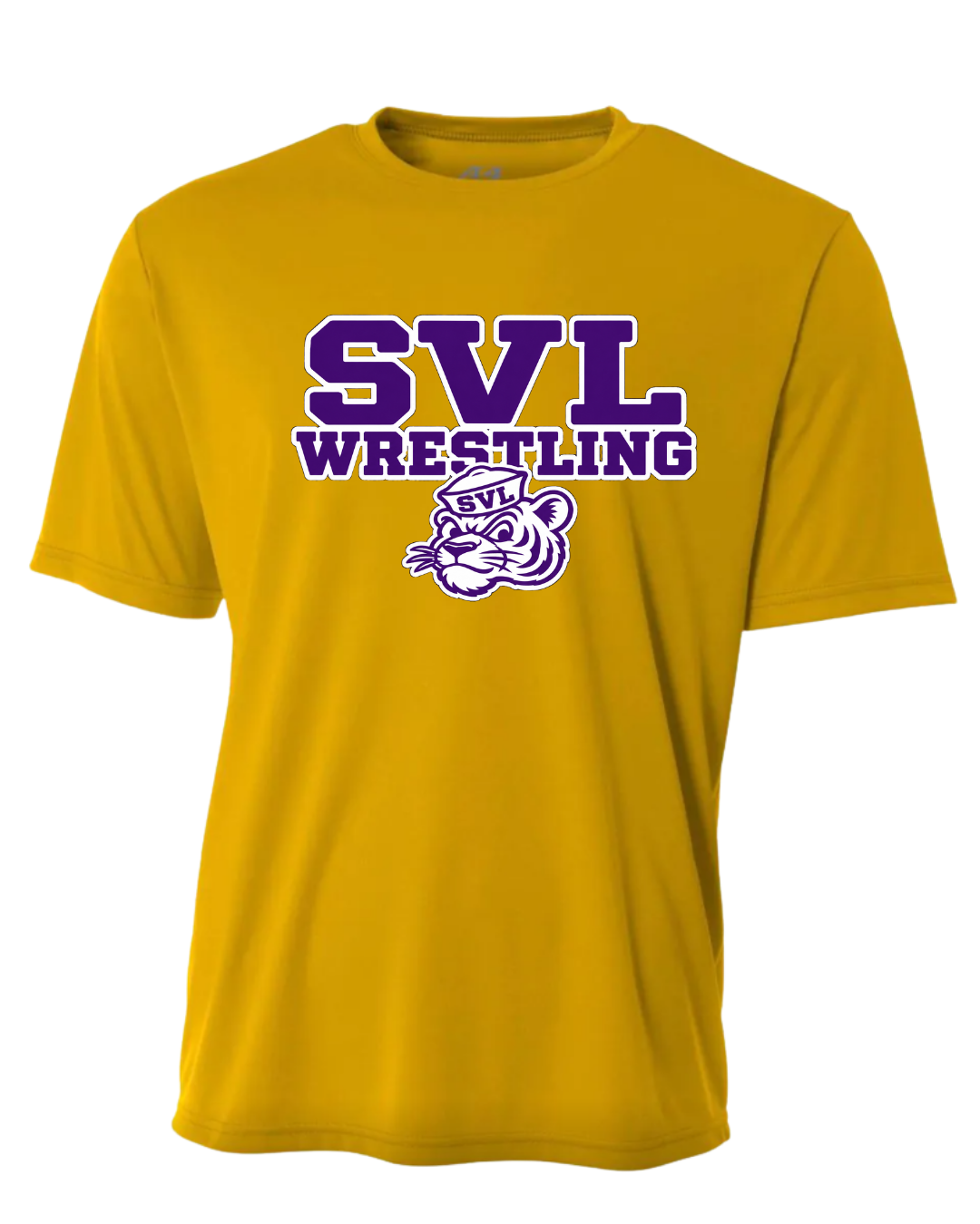 WRESTLING A4 ATHLETIC GOLD SHORT SLEEVE DRI FIT T-SHIRT *REQUIRED ITEM MENS