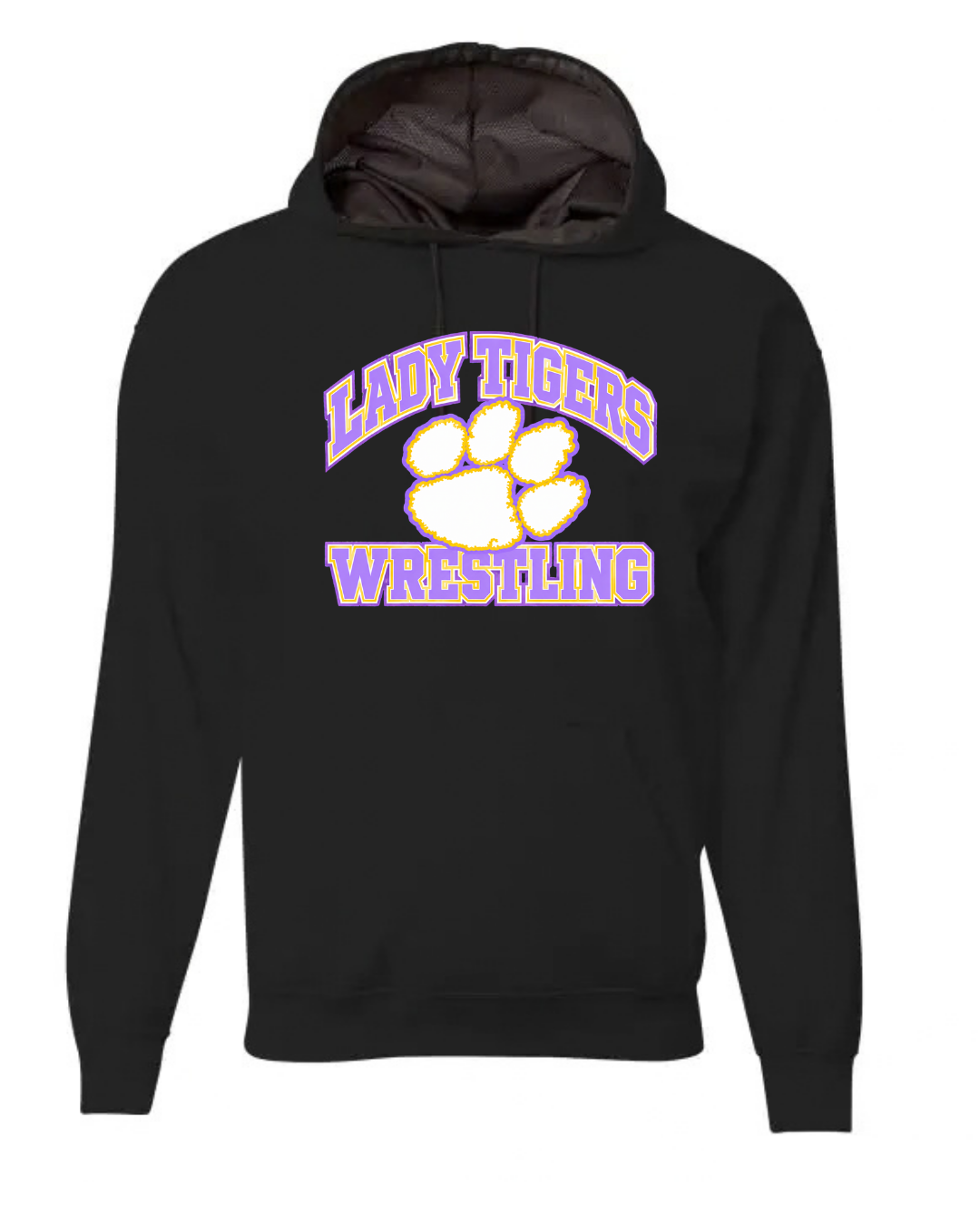 WRESTLING BLACK JOGGER HOODIE WITH VARISTY FONT*REQUIRED ITEM LADIES