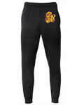 WRESTLING BLACK JOGGER PANTS WITH GOLD TIGER--MENS DESIGN