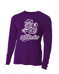 WRESTLING LONG SLEEVE PURPLE DRI FIT TEE SHIRT