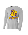 WRESTLING LONG SLEEVE SILVER DRI FIT TEE SHIRT